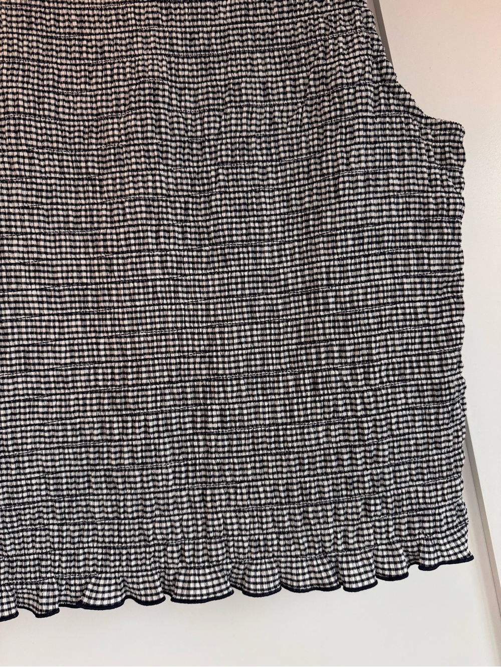 Old Navy Smocked Gingham Tank - L